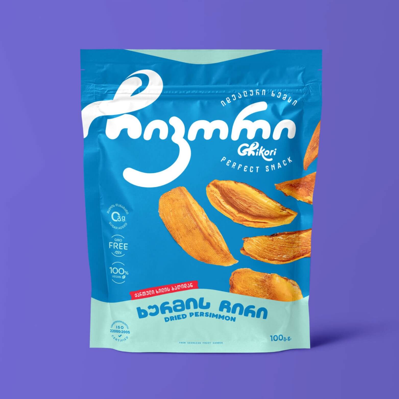 Dried persimmon – traditional Georgian dried fruit snack rich in vitamins.