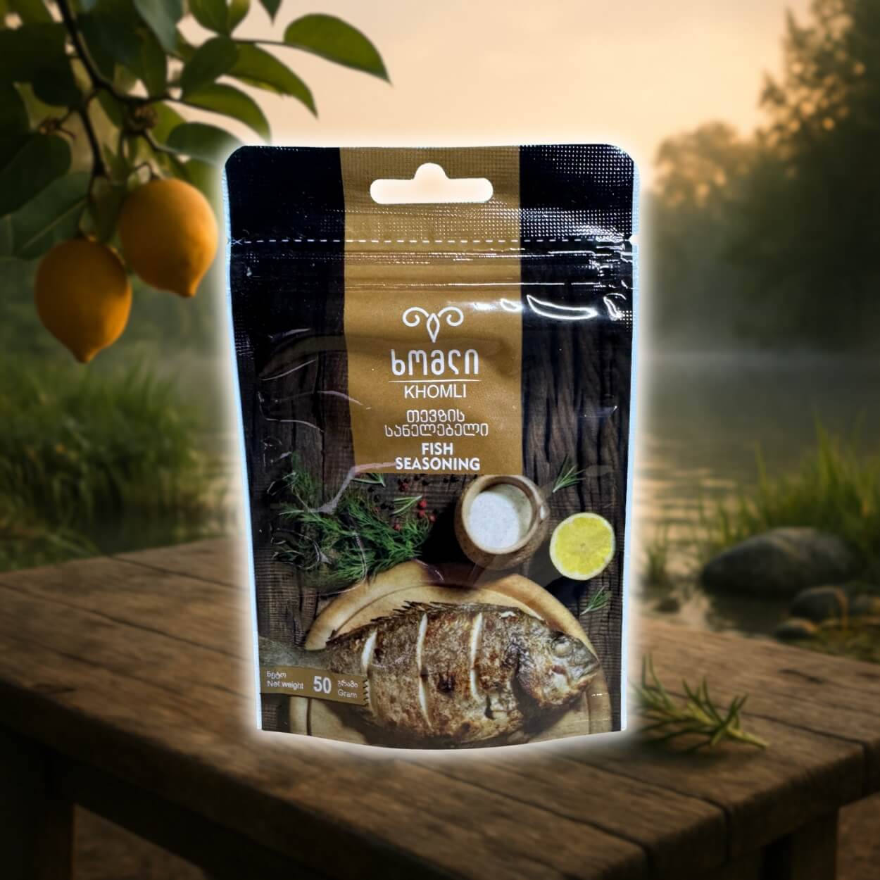Fish seasoning – Georgian spice mix with herbs and citrus notes.