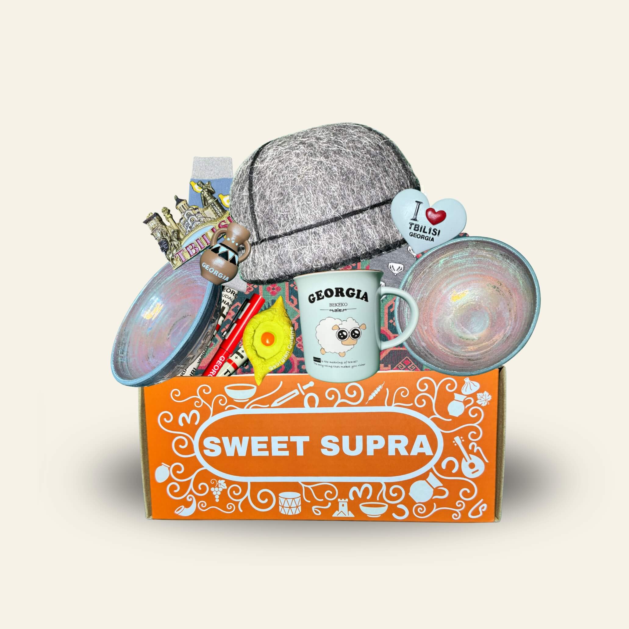 Georgian cultural and souvenir gift box set