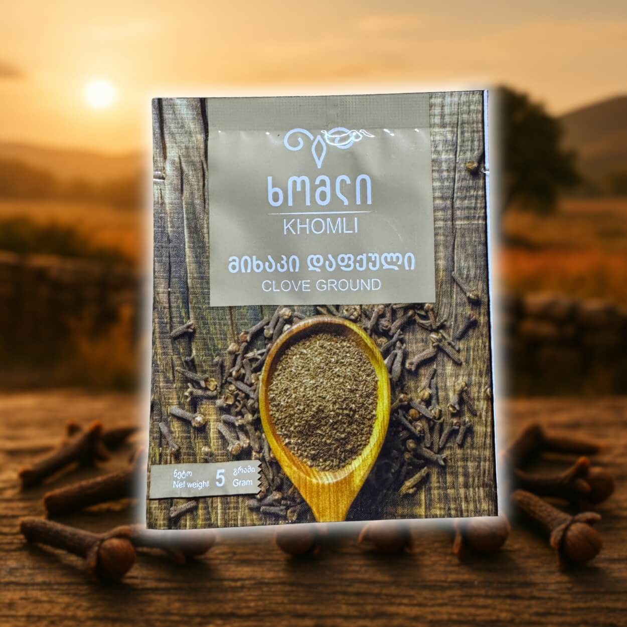 Ground clove powder – strong Georgian spice for sweet and savory dishes.